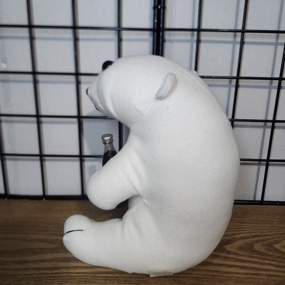 Coca-Cola Brand Plush Polar Bear Holding Coke Bottle 1993 Vintage - Picture 4 of 4